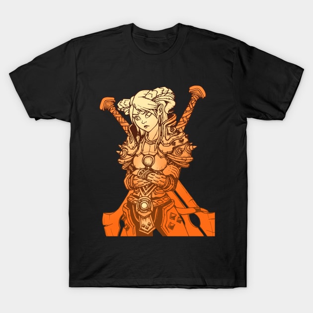 Draenei warrior T-Shirt by Bazisa